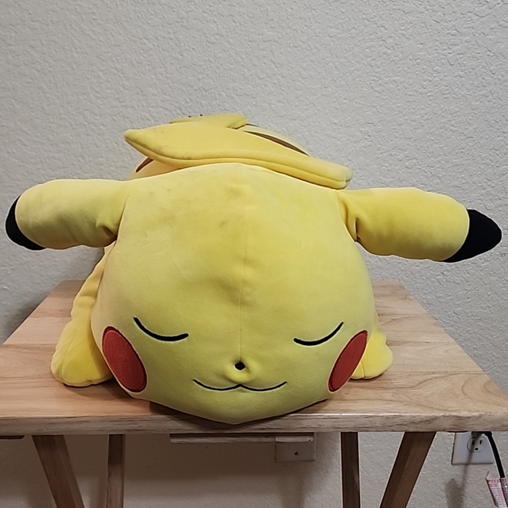 Large Pokemon Plush Sleeping Pikachu 21"